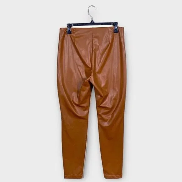 Banana Republic High Rise Vegan Leather Leggings Brown, Size Small - Picture 3 of 4
